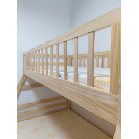 EU192 - Natural : Giường 2 Tầng, 2 Hộc Kéo + Cầu Thang Đảo Chiều, Giá Sách - Trên 1m / Dưới 1m4